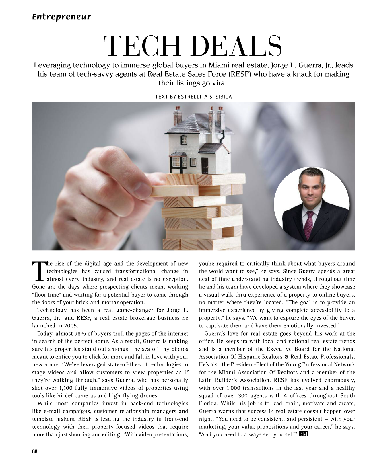 Brickell Magazine features entrepreneur Jorge Guerra Jr.