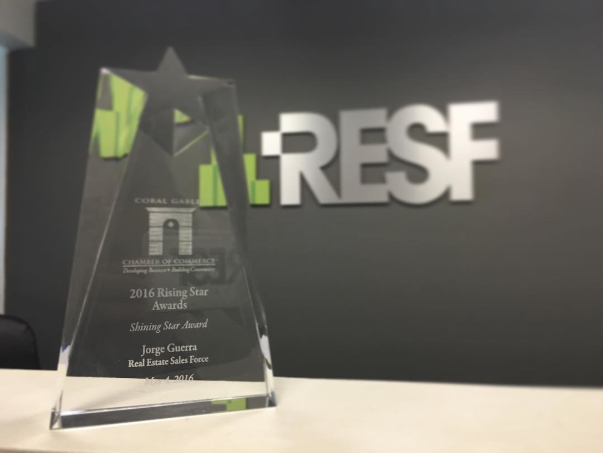 RESF Wins the 10th Annual Rising Star Award for the Coral Gables Chamber of Commerce!
