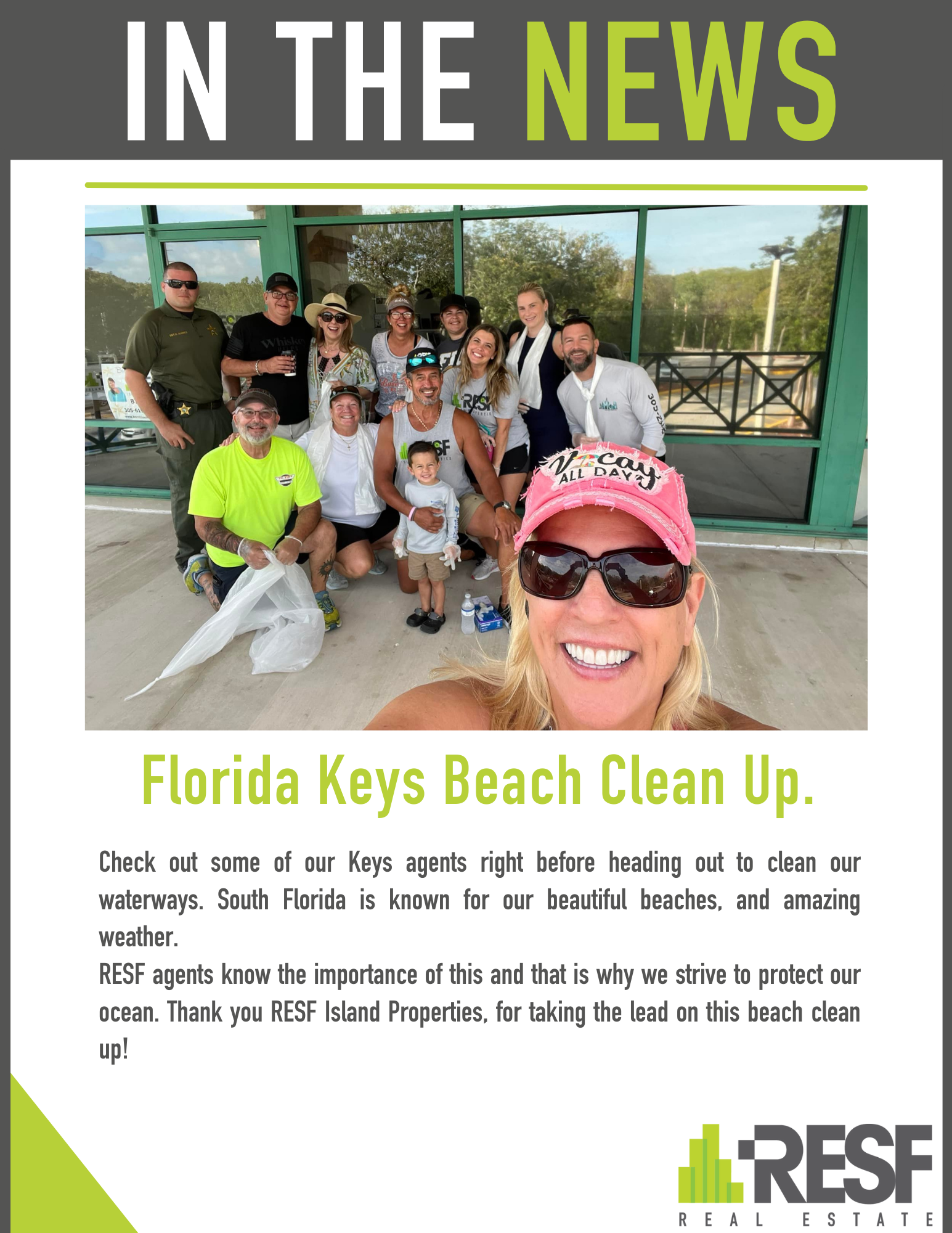 Florida Keys Beach Clean Up. RESF RESF