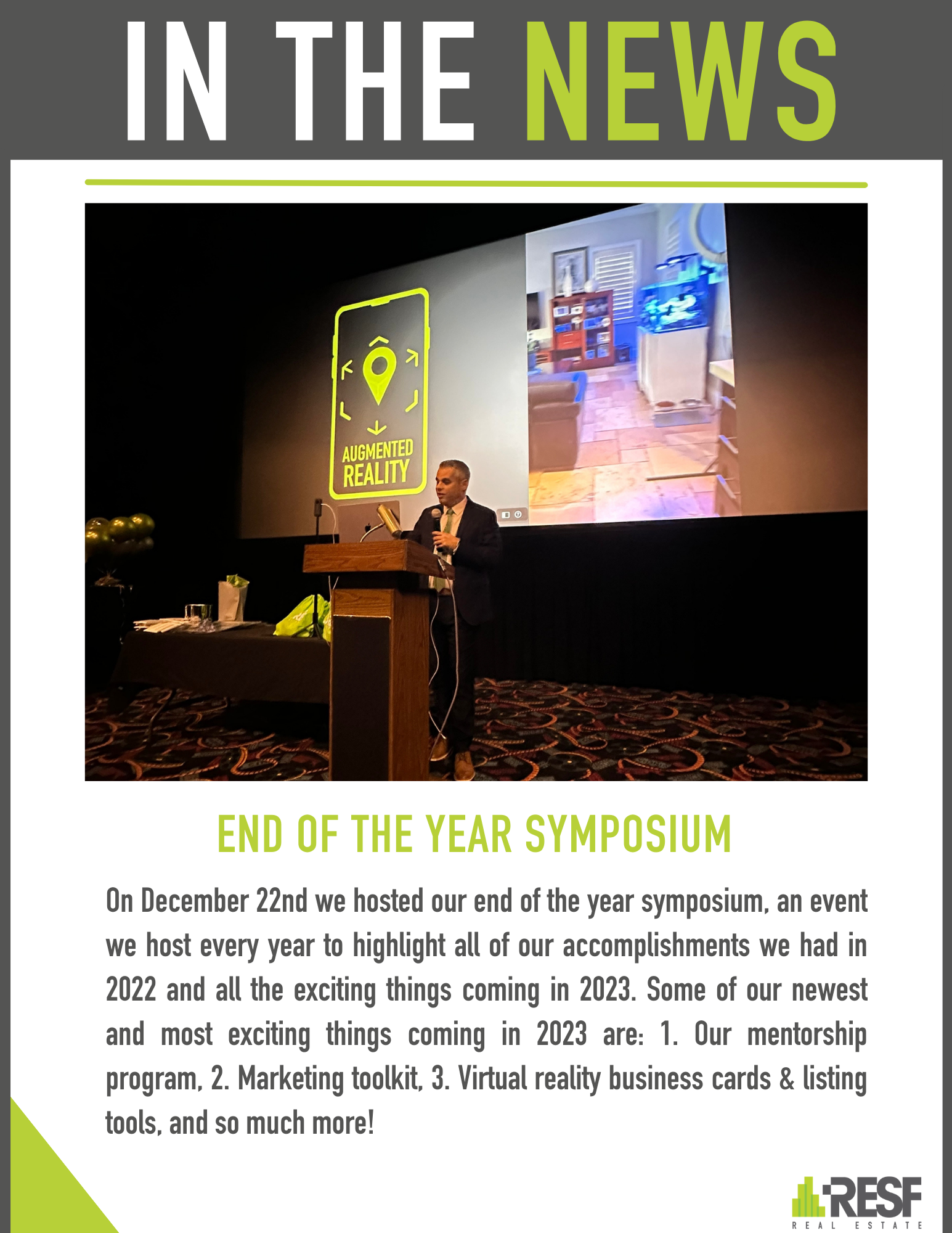 End of the year Symposium