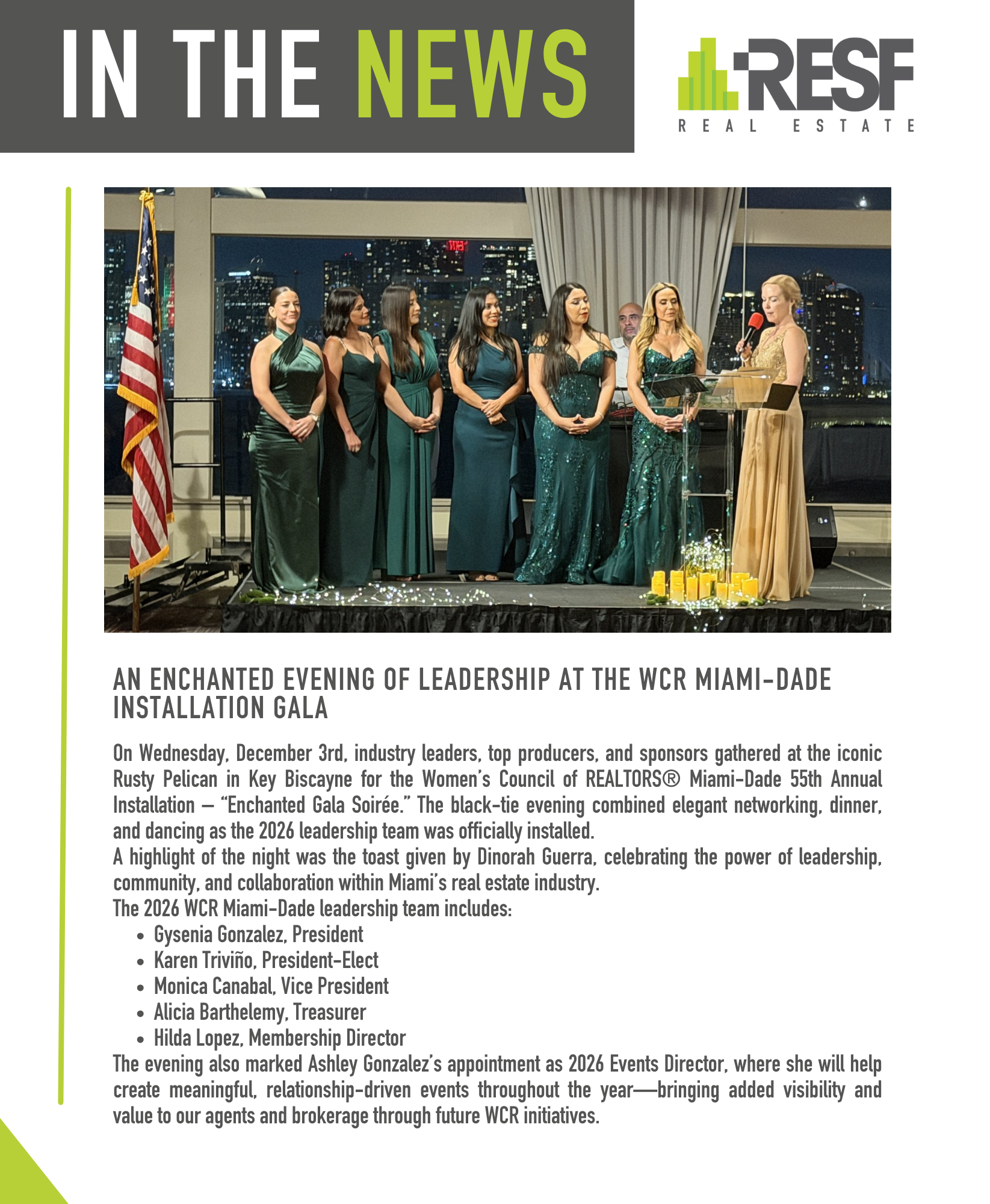An Enchanted Evening of Leadership at the WCR Miami-Dade Installation Gala