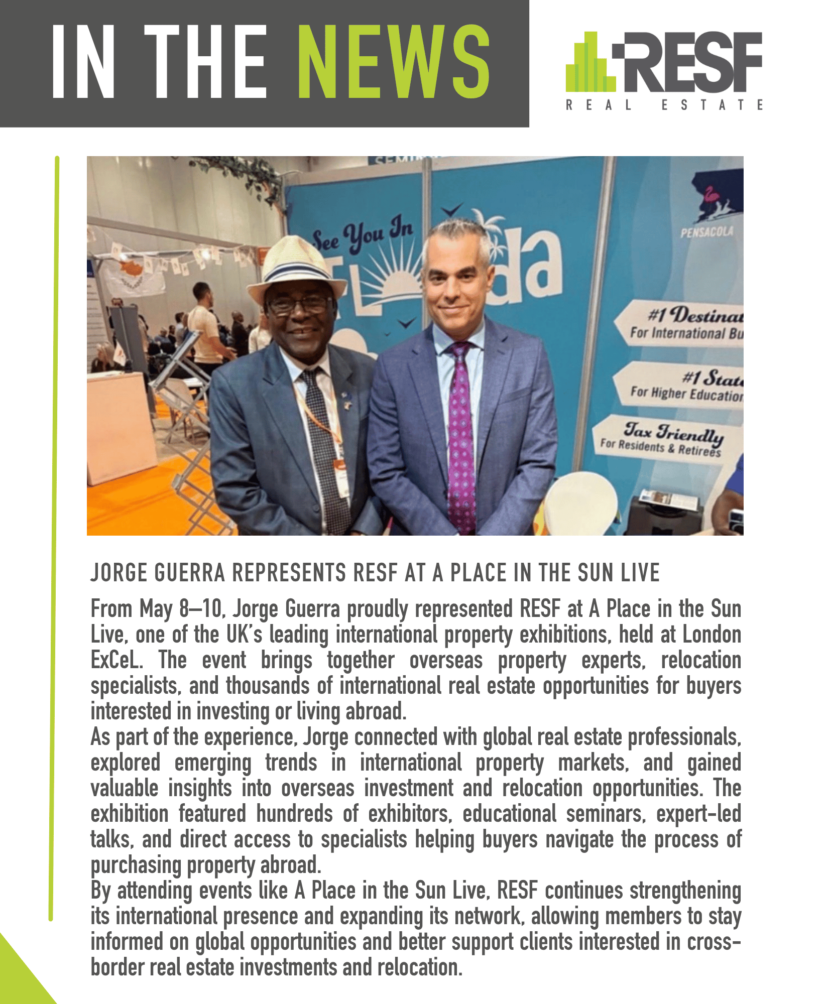 Jorge Guerra Represents RESF at A Place in the Sun Live