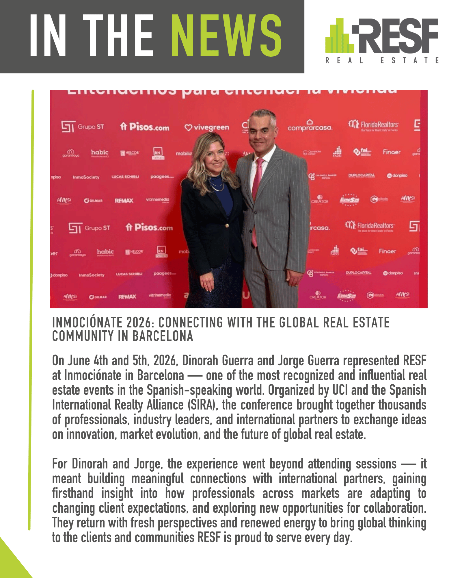 Inmociónate 2026: Connecting with the Global Real Estate Community in Barcelona
